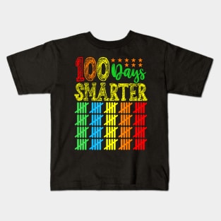 100 Days Smarter Happy 100Th Day Of School Student Teacher Kids T-Shirt